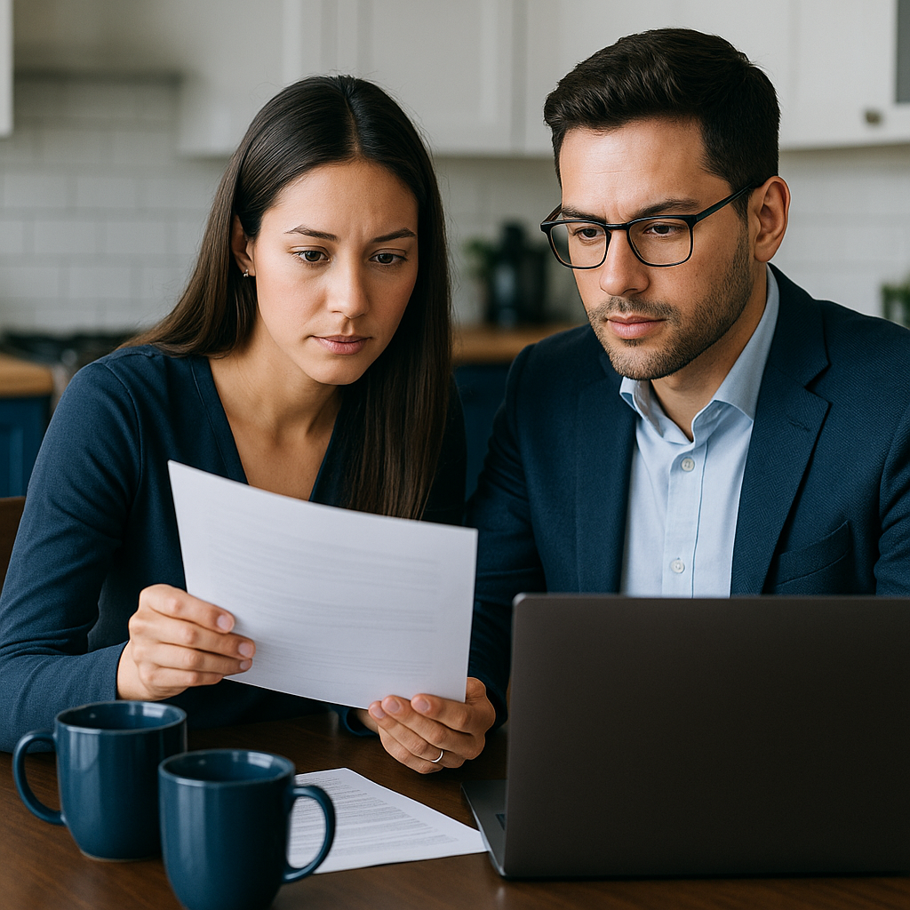 Professional illustration about mortgage process step by