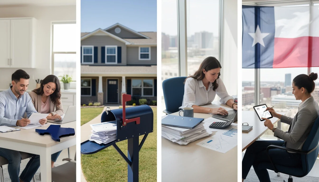 A step-by-step visual process guide demonstrating how impact of texas property taxes on mortgage works