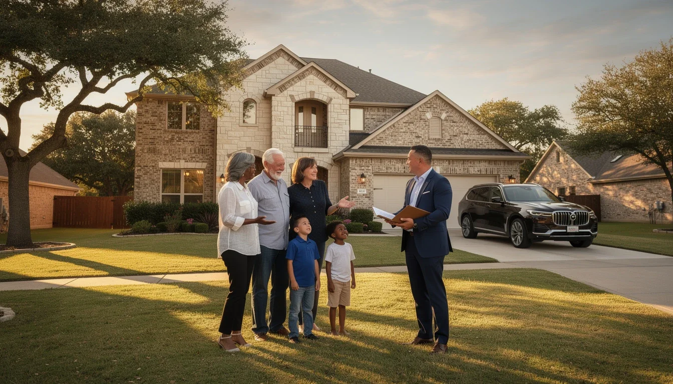 A professional team working on mortgage strategies for generational wealth texas solutions in a modern office environment