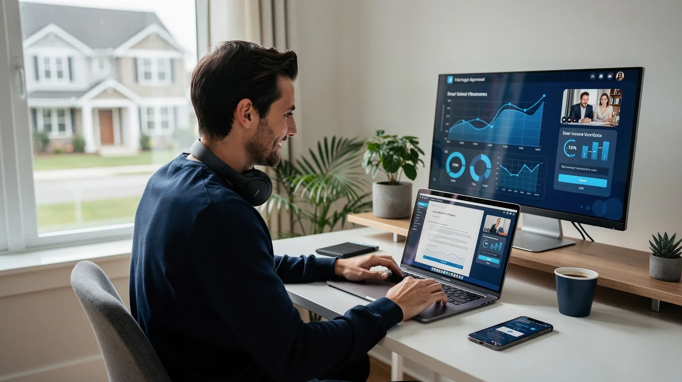 An illustrated diagram showing the key benefits of mortgage approval for remote workers 2026 strategies