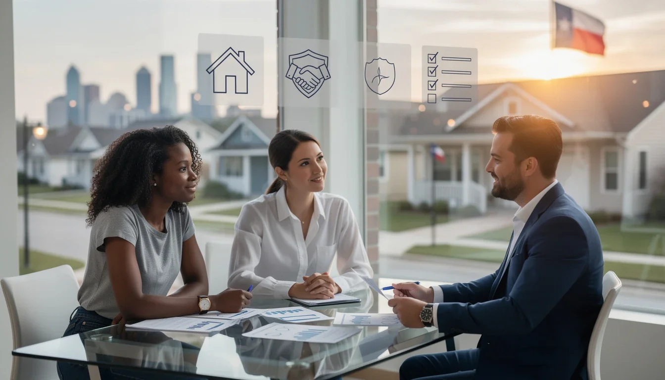 An illustrated diagram showing the key benefits of mortgage pre approval negotiation texas strategies