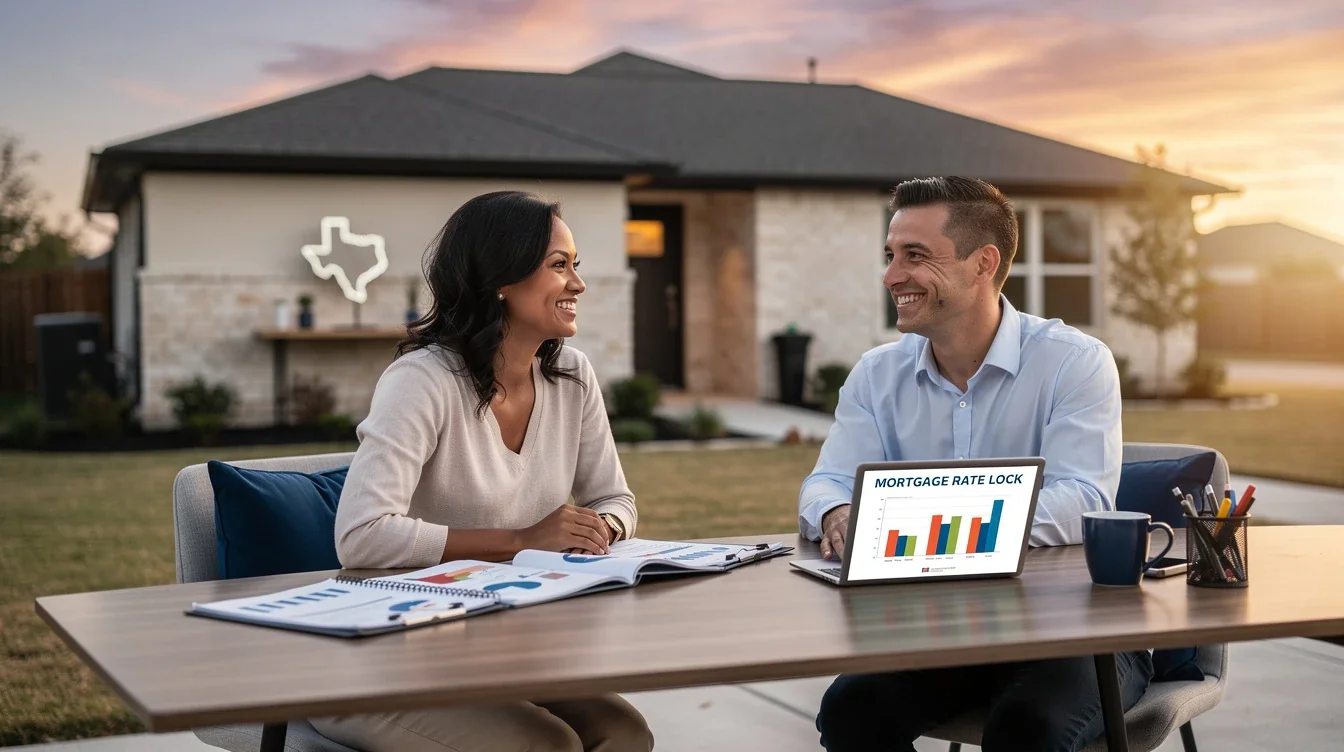An illustrated diagram showing the key benefits of mortgage rate lock strategies texas strategies