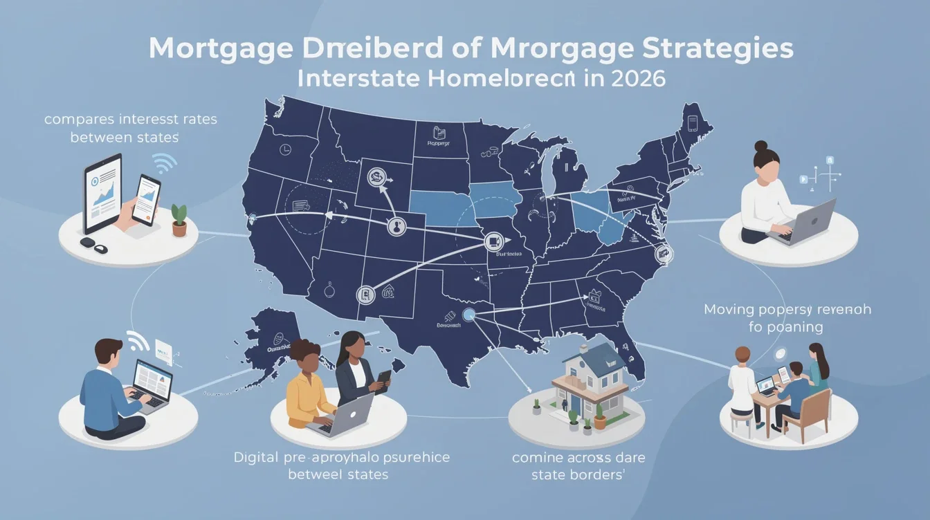 A summary infographic highlighting best practices for mortgage strategies for interstate homebuyers 2026