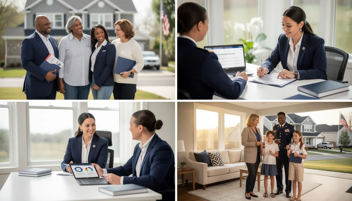 A step-by-step visual process guide demonstrating how va home loan benefits for military spouses works