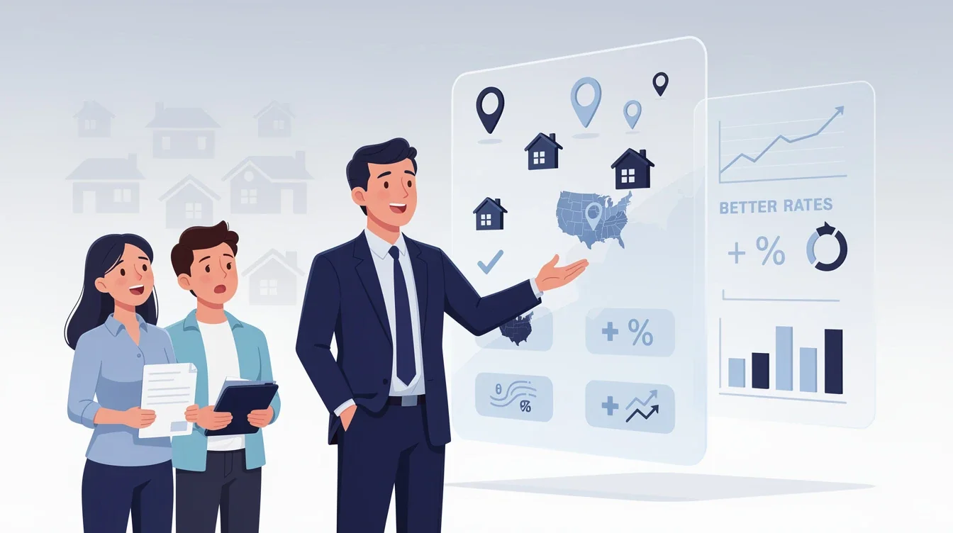 A summary infographic highlighting best practices for advantages mortgage broker for interstate buyers