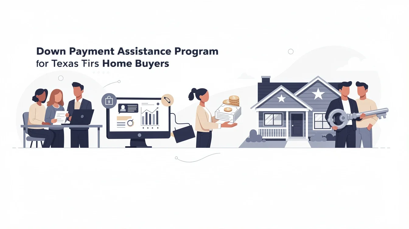 A step-by-step visual process guide demonstrating how down payment assistance programs texas first time buyers works