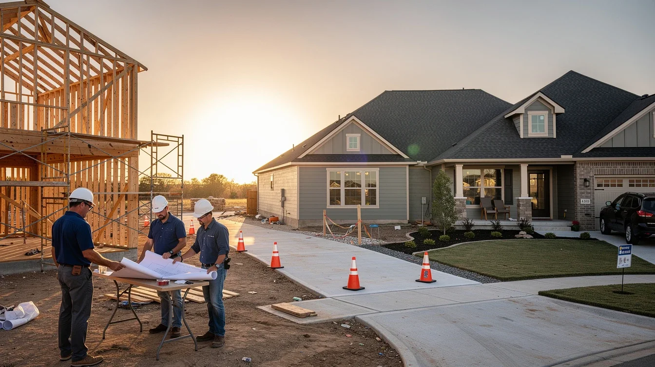 An illustrated diagram showing the key benefits of construction to permanent loan process texas strategies