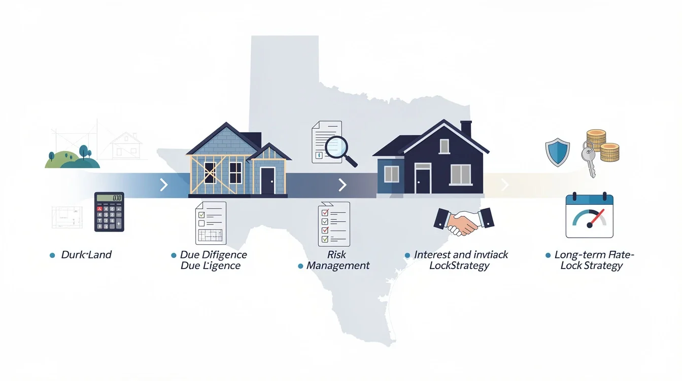 A summary infographic highlighting best practices for construction to permanent loan process texas