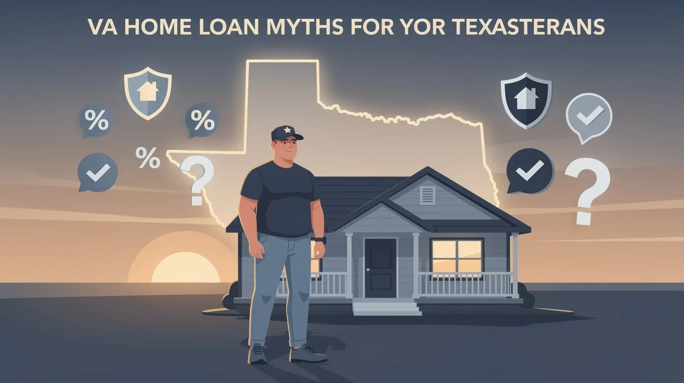 A summary infographic highlighting best practices for va home loan myths texas veterans