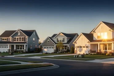 A professional team working on mortgage pre-approval with multiple properties solutions in a modern office environment