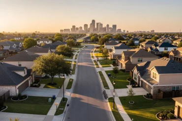 A professional team working on mortgage options for texas residents relocating solutions in a modern office environment